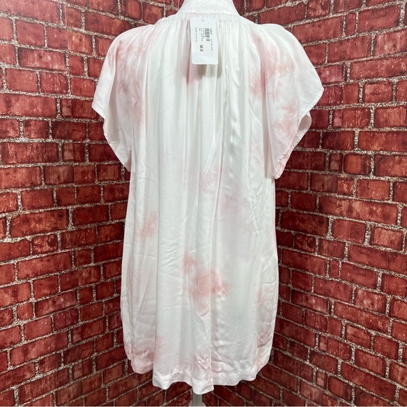 Cloth & Stone whispy pink banded luxe dye short sleeve flutter top Sz.L NWT - Picture 5 of 9